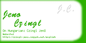 jeno czingl business card